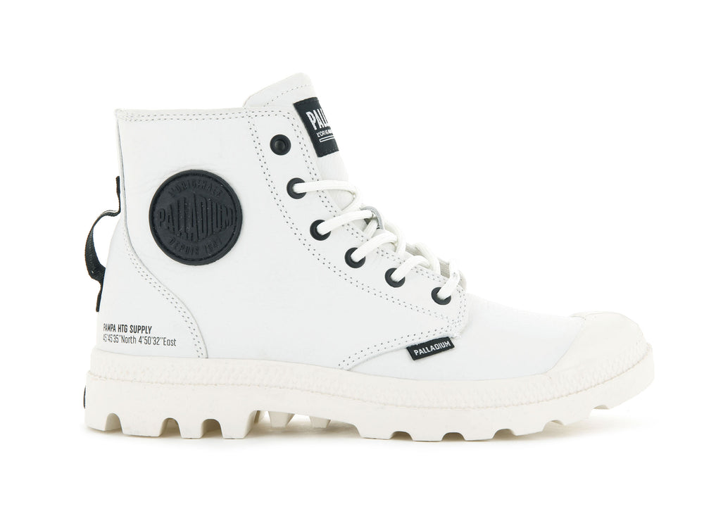 Botas De Invierno Palladium PAMPA HI SUPPLY LEATHER Mujer Blancas | Costa Rica-65871